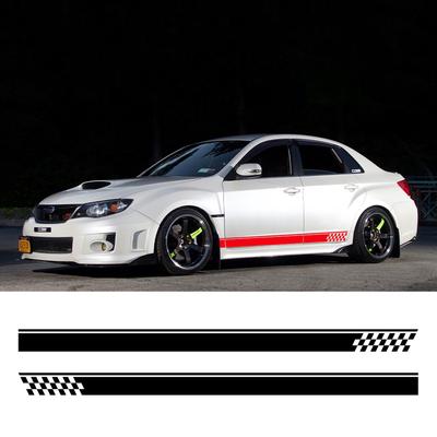2Pcs Racing Style JDM Car Stickers For Subaru Impreza WRX STi 1998 22B 2010 Side Door Stripes Vinyl Film Decals Auto Accessories
