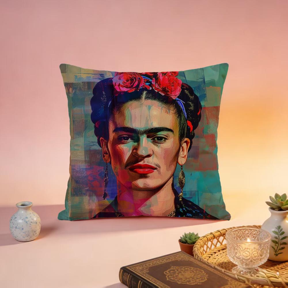 Trending FFrida Kahloed Cushion Cover Premium SkinFriendly Pillow Case MultiPurpose for Home Office Travel