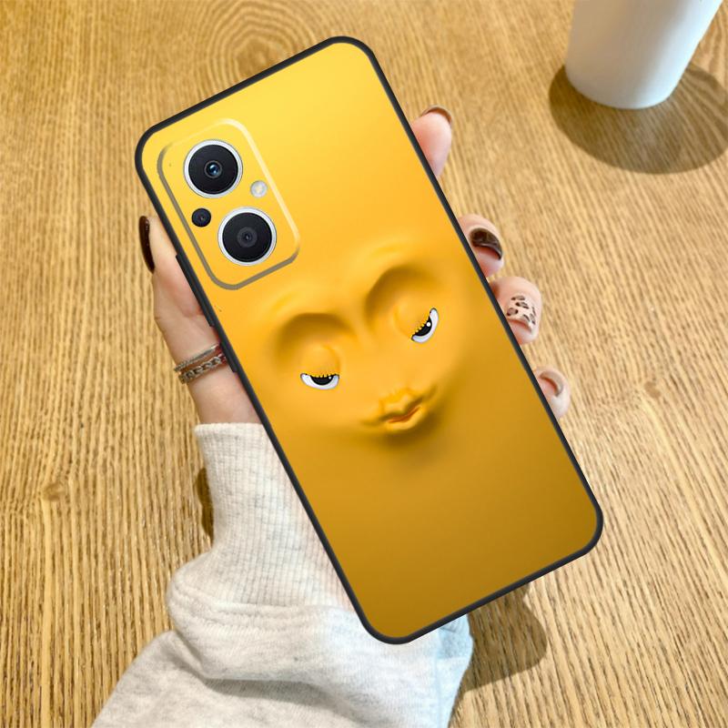 3D funny face Cute Funda For OPPO Reno 7 8 Lite 14 F 13F 12F 11F 13 12 11 10 Pro OPPO Find X9 X8 X6 X5 Pro Case