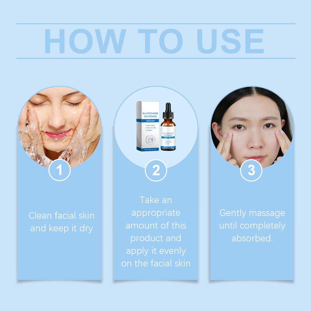 Glutathione Brightening Serum 30ml Moisturizing, Nourishing, Brightening Facial Skin Care Serum