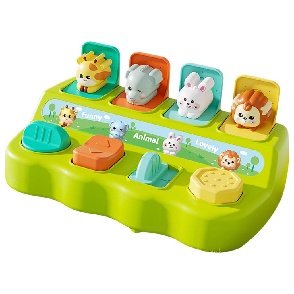 Montessori Cause and Effect Toys Interactive Pop Up Animal Toys Hide & Peek Animal 6-12 Month Toy for 1 Year Old Girl