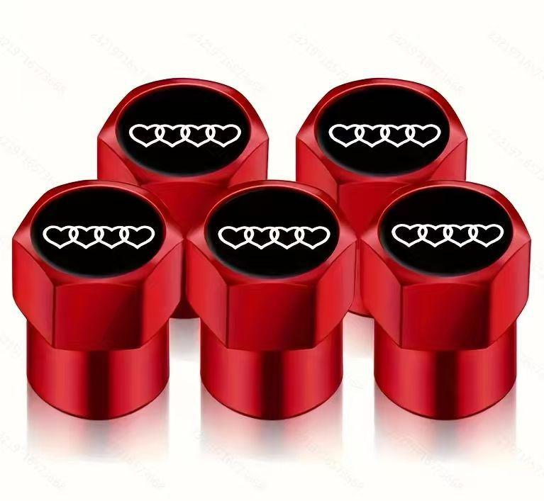 Universal Heart‑Shaped Mini Tire Valve Stem Caps Multi‑Logo Car Wheel Modification Accessories