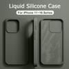 Liquid Silicone Case For iPhone 13 12 11 14 15 16 Pro Max Plus Official Case Bumper Protective Cover Phone Acssories