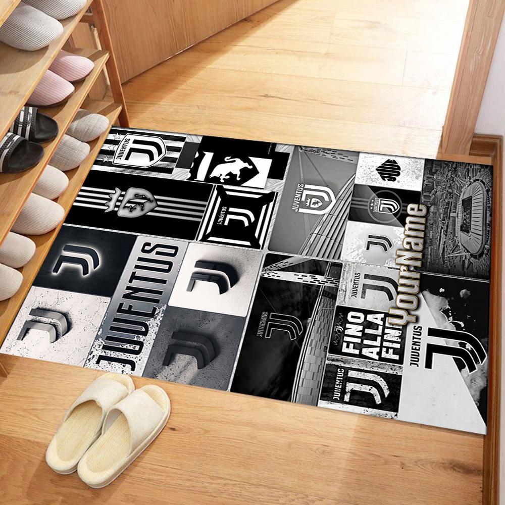 Juventus Customizable Name Carpet Design for Dormitory Kitchen Study room Foyer Anti-slip Rug Office home decor Birthday/Christmas Gift