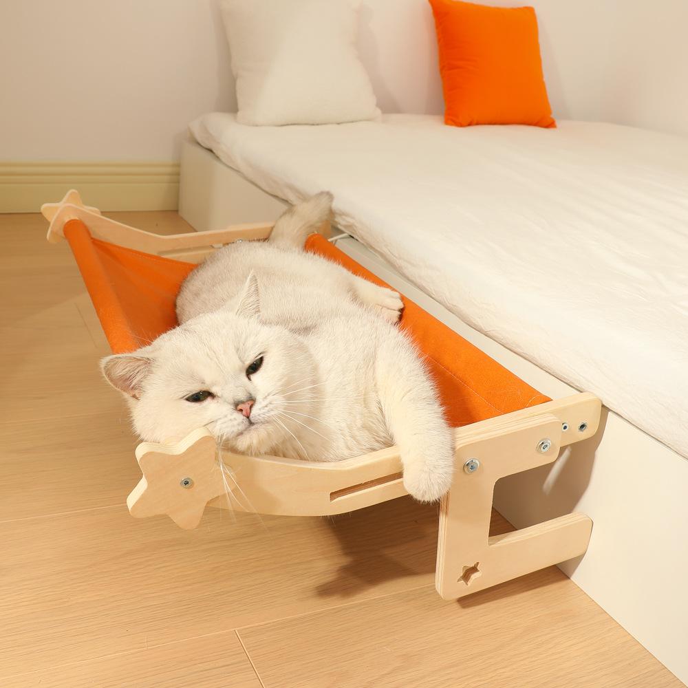 All-Season Cat Hammock: Cozy Bed for Window or Bedside Sunbathing