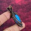 Sleeping Beauty Turquoise Pendant Copper Wire Wrapped Pendant Gemstone Jewelry