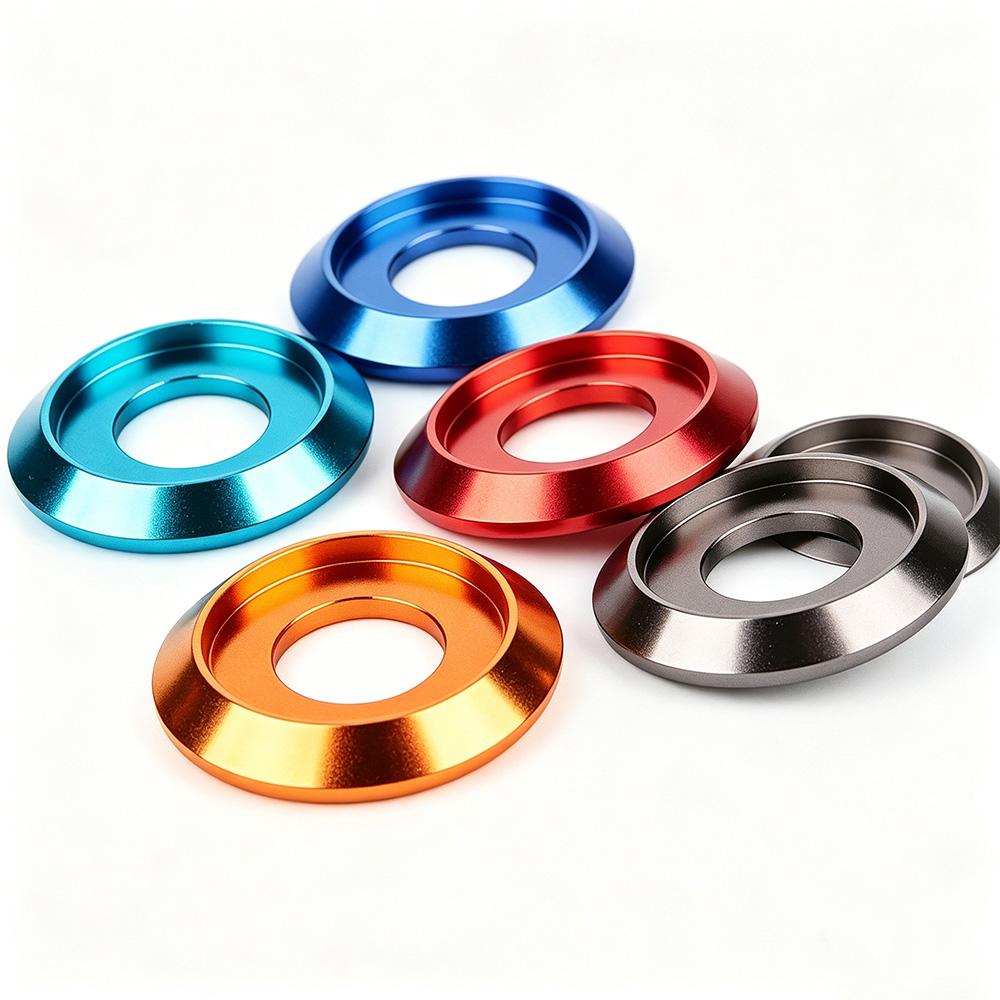 4-25 Stück Eloxierte Bunte Aluminiumscheibe M2 M2,5 M3 M4 M5 M6 M8 für Senkkopfschraube ISO7380 Elektronik Drohne DIY Dichtungen