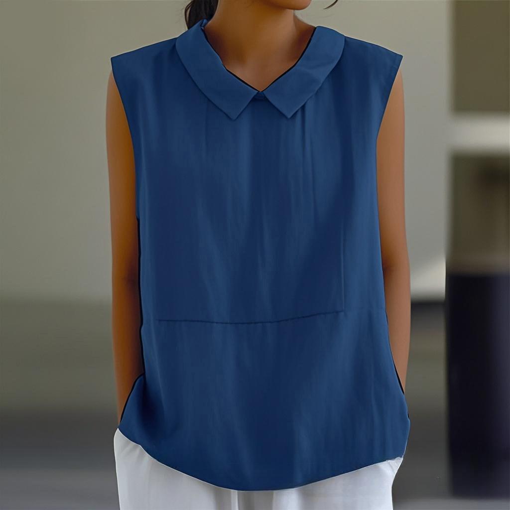 Loose Tops Sleeveless Cotton and Linen Women’s Blouses & Shirts