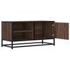 TV Stand in Oak Effect 80 x 34.5 x 40 cm Particleboard and Metal