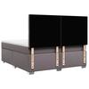 Box Spring Bed with Mattress Gray 180 x 200 cm Faux Leather