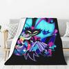 Custom 3D Print Helluva Boss Humorous Cartoon Movie Blankets Breathable Soft Flannel Sprint Asmodeus Throw Blanket Outdoor Bed