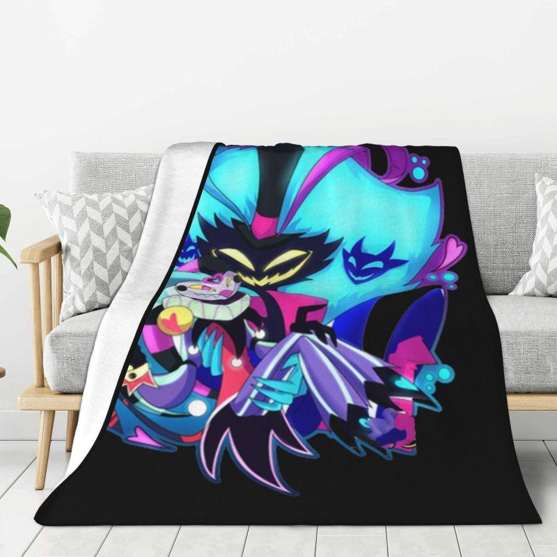 Custom Animated Anime Helluva Boss Blitzo Blanket 3D Printed Soft Flannel Fleece Warm Throw Blankets Car Bedding Sofa Bedspreads