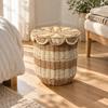 Handwoven Laundry Hamper with Lid Lightweight Woven Neutral Color