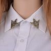 Tide Exquisite Collar Brooch Vintage Hollow Out Metal Brooch  For Men Women Lady Blouse Shirt