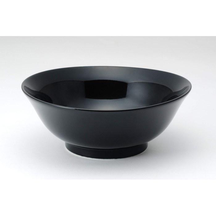 Yamago Pottery Mino-yaki Takumi Kuroyu Ramen Bowl 3-Piece Set Black Approx. 7.6" X 2.9
