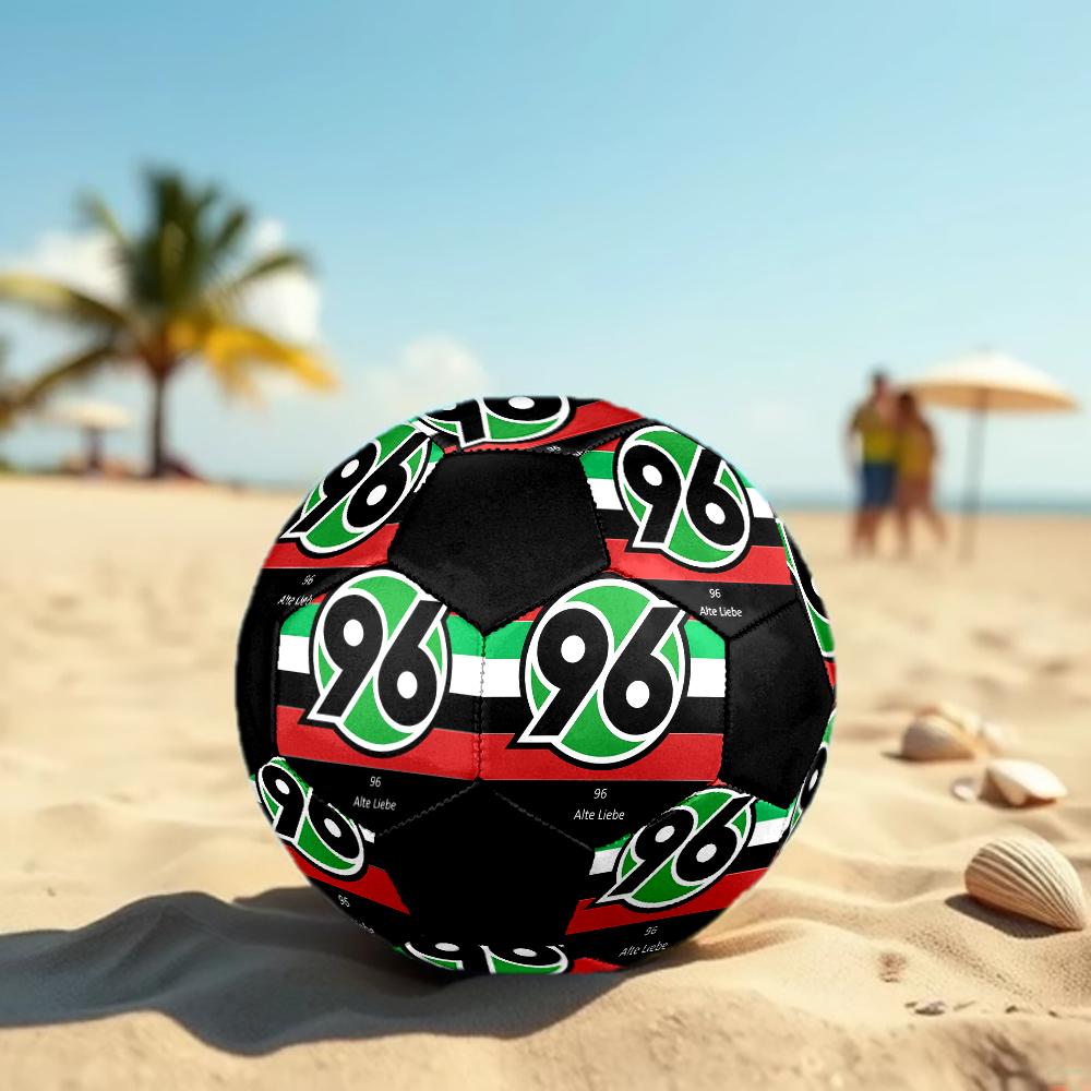 SIZE 5 Hannover 96 Soccer Ball Colorful All Ages Machine Stitched PVC Competition Ready Durable High-Bounce