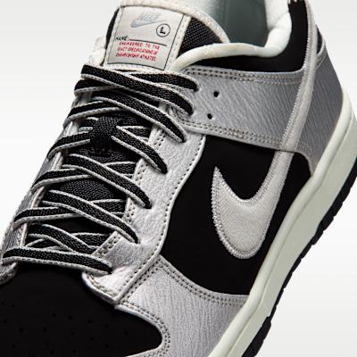 Nike Dunk Low Retro 'Metallic Silver Black Sail'