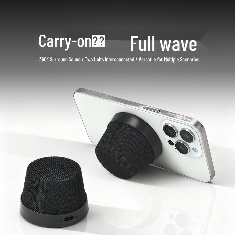 Magnetic Bluetooth Mini Speaker & Phone Holder with High-Quality Subwoofer