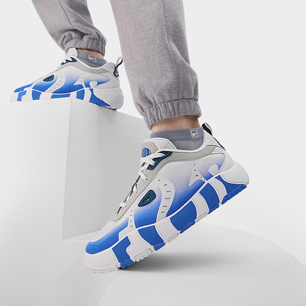 New FILA Wear Resistant Low Top Skateboard Shoes Men's Rain Mist Gray/Dove Gray F12M431201FND