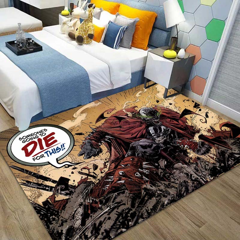 15 Size Spawn Movie Demon Pattern Carpet Rug for Bedroom Living Room Floor Rug Children Play Floor Mat Outdoor Rug Home Decor