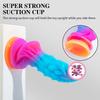 Adult toy anal plug sex toy liquid silicone shaped dildo colorful night light anal expansion dildo