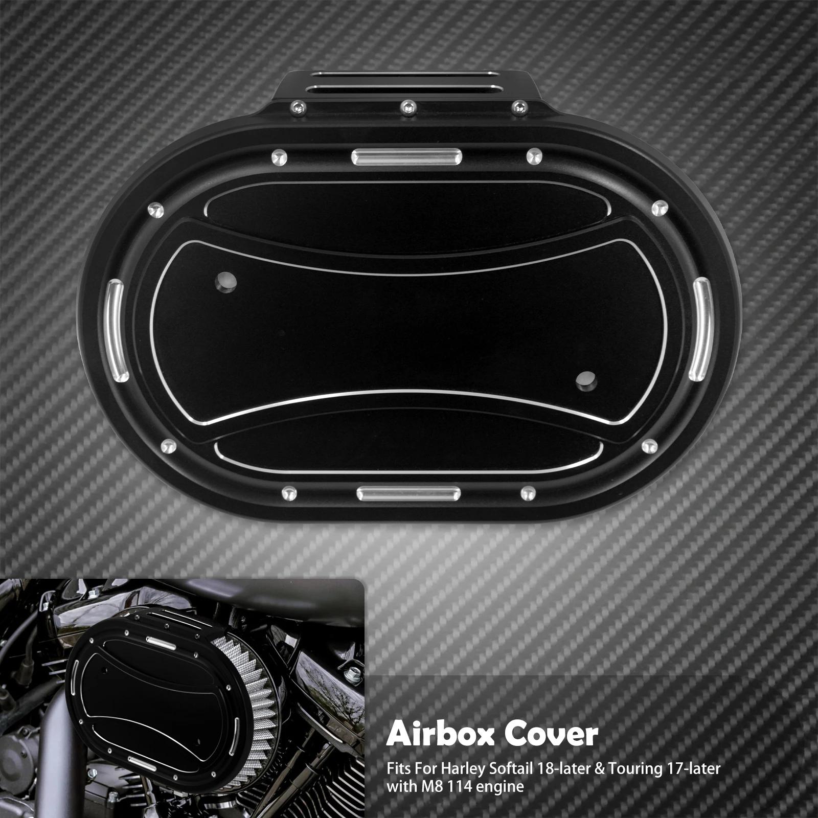 

Motorcycle Airbox Cover Air Filter Trim For Harley M8 114 Engine Touring Electra Street Glide 17-Up Softail Breakout FLFB 18-Up Airbox Cover B