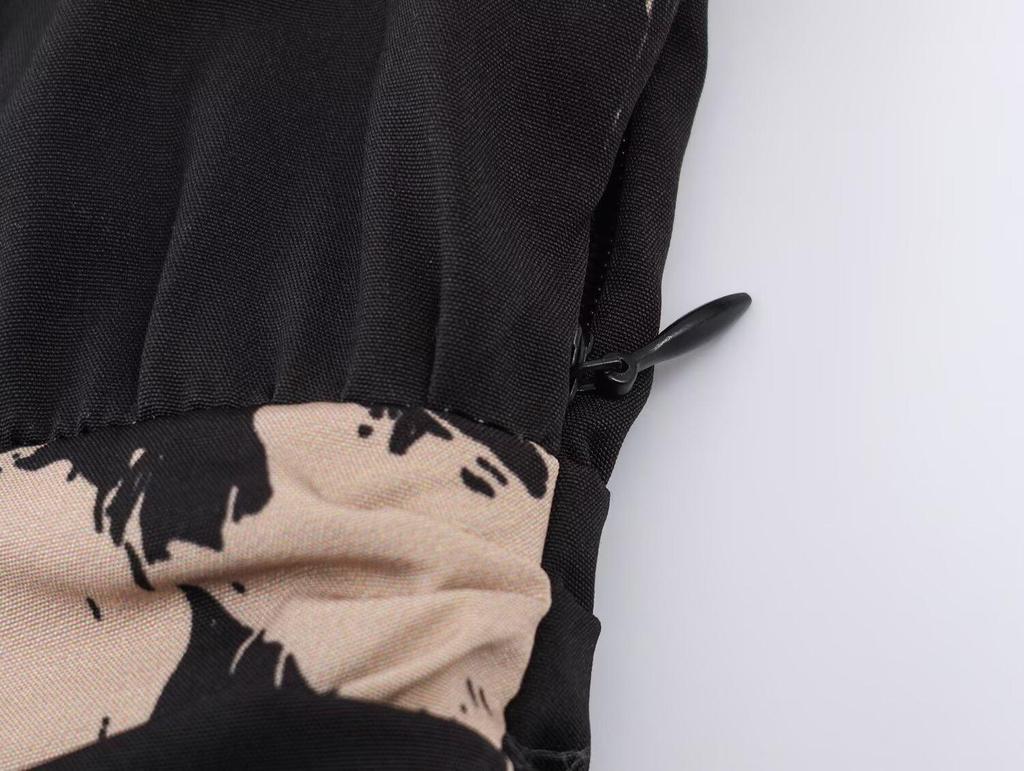 2026 Frühling Europäischer & Amerikanischer Stil Schlankmachendes Bedrucktes V-Ausschnitt Taillenbetonendes Kleid