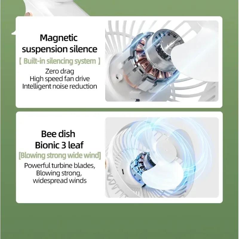 USB Rechargeable Table Fan Clip-on Type Portable Mini Desk Fan 360 Degree Rotation Adjustable Clip-on Fan For Student Dormitory