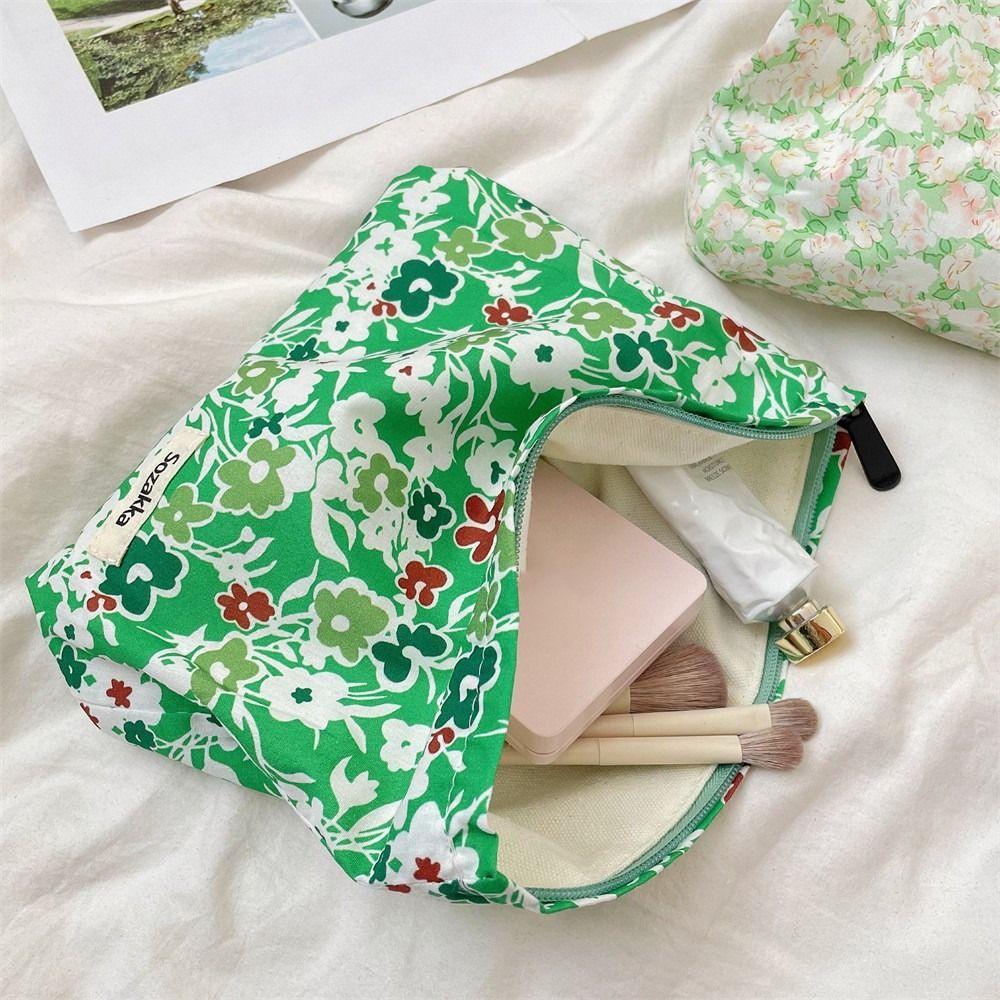 Large Capacity Skincare Products Pouch Floral Makeup Lipstick Storage Bag Cosmetic Bag  Travel