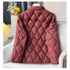 Lapel Collar Puffer Jacket, Lightweight Down Coat Short Quilted Winter Jacket for Women, Warm Outerwear with Faux Fur Trim, Casual Thermal Coat