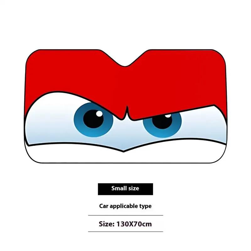 Anime L-lightning M-mcqueen Eyes Car SunShade Windscreen Front Window Visor 70x130cm Sun Visor Solar Protect Plaid Gift Novelty