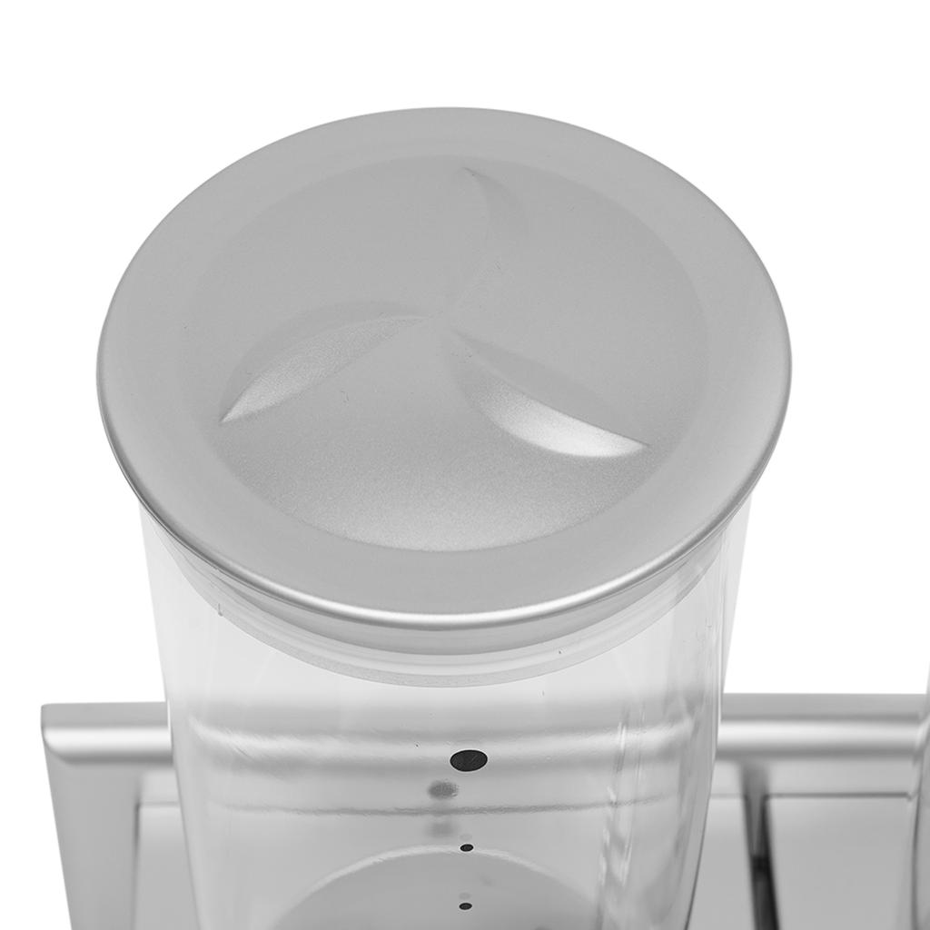 Wandmontierter Lebensmittelspender, 101oz/3L Große Kapazität, Doppeltes Fach, Trockenfutterbehälter für Reis, Getreide, Tierfutter