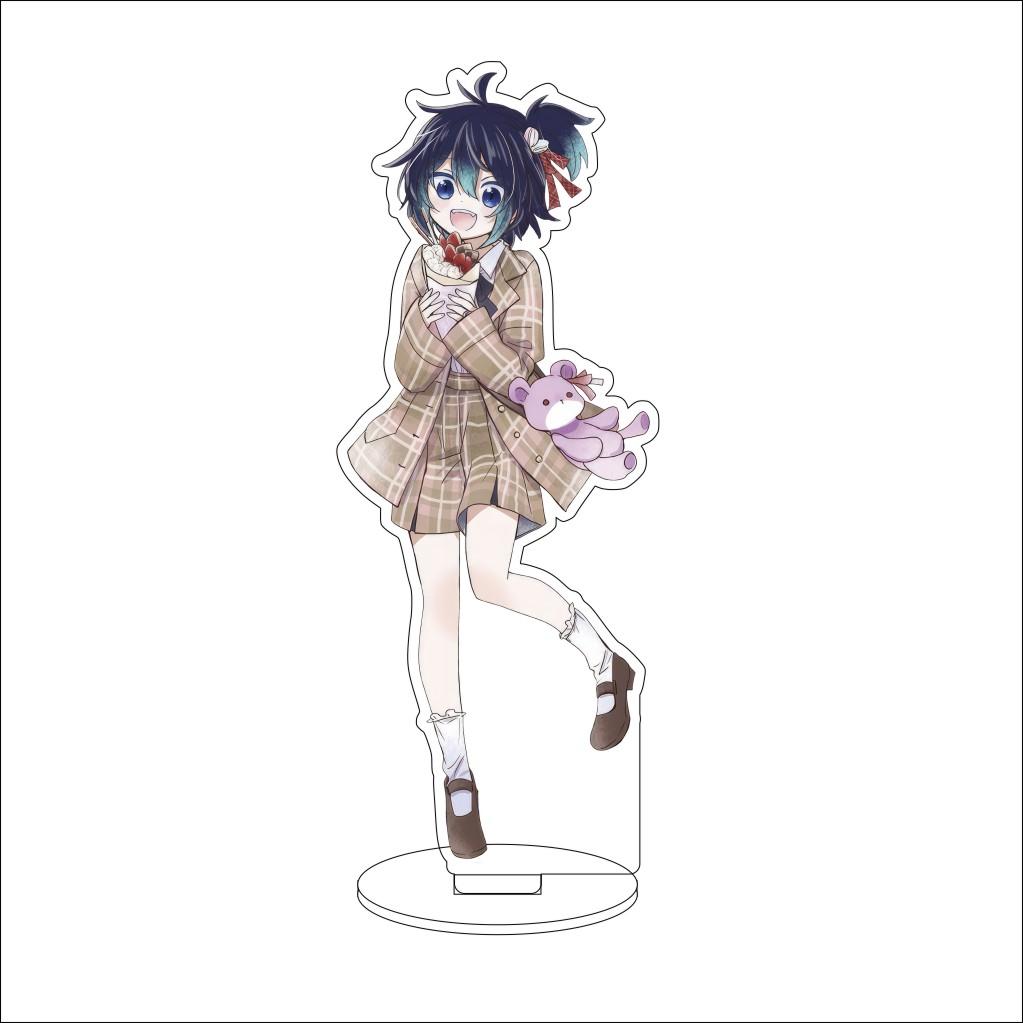 16CM Anime Happy Sugar Life Cosplay Ornaments Matsuzaka Satou Koube Shio Koube Asahi Acrylic Stand Figure Stand Halloween Gifts
