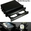 Car Radio Box Multipurpose Double Layers Compact Universal Double Single Din Radio Pocket Kit for Vehicle
