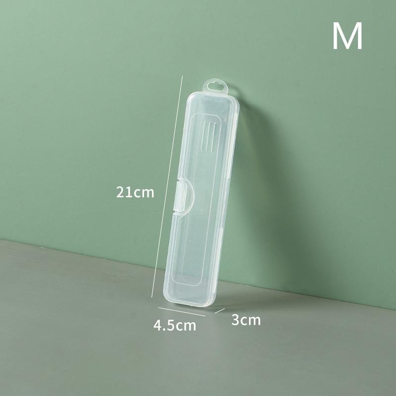 1Pc Portable Makeup Brush Organizer Eyebrow Pencil Tableware Chopsticks Transparent With Cover Storage Box Kitchen Accessories