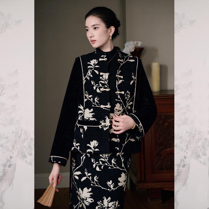 

JK&JS Women s Embroidered Chinese Style Padded Jacket XL