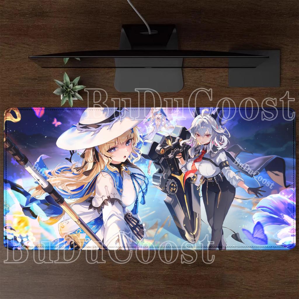 WuWa Zani Wuthering Waves Anime-Mädchen Mauspads Großes Gaming-Tastatur Anti-Rutsch Gummi Schreibtischmatte PC HD-Druck ESports XXL Teppich