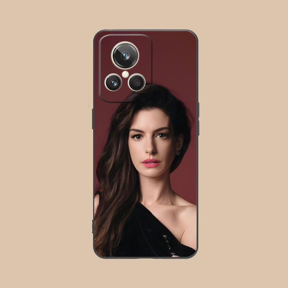 Anne Hathaway Handyhülle für Realme 15 14 13 12 11 10 9 Pro Plus T i Lite 5G Bunter Druck Cover Handys Hübsch