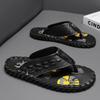 Fashion Summer Mens Leather Beach Flip Flops Summer New Arrival Flat Non-Slip Male Slippers Breathable Fashionable Male Walking Shoes