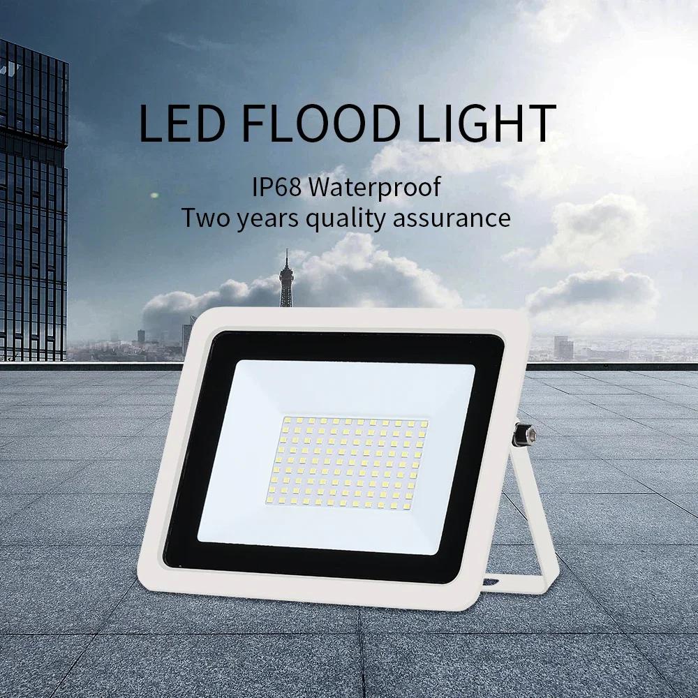 10W 20W 30W 50W 100W LED Flood Light AC220V Outdoor IP68 Waterproof Floodlight Reflector Garden Spotlight Foco Led Exterior Wall