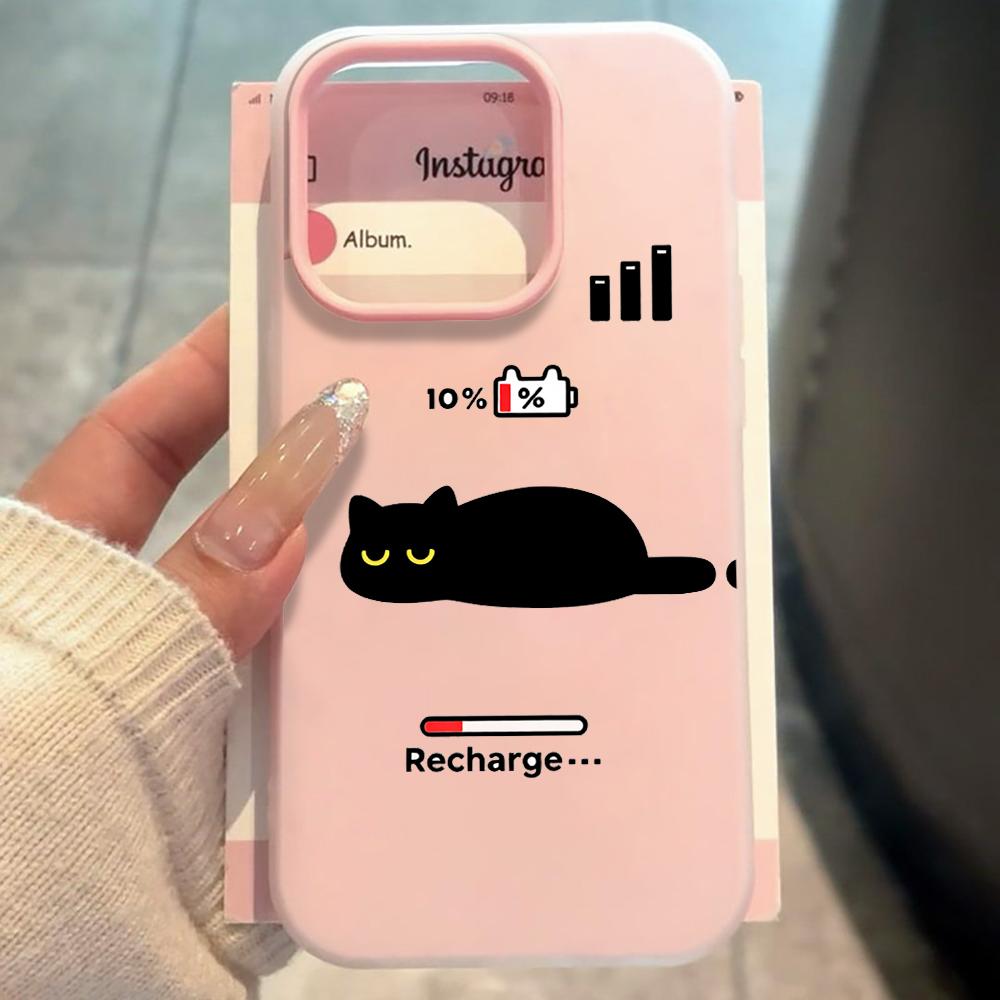 INS Couple Black White Cat Candy Color Phone Case For Xiaomi 14T 15T Pro Xiaomi 17 pro max Xiaomi Mi 11 Lite 5G Shockproof Funda
