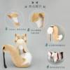 Handmade Fox Ears Tail Set Cosplay Anime Convention Costume Accessory Fluffy Plush Animal Ear Headband