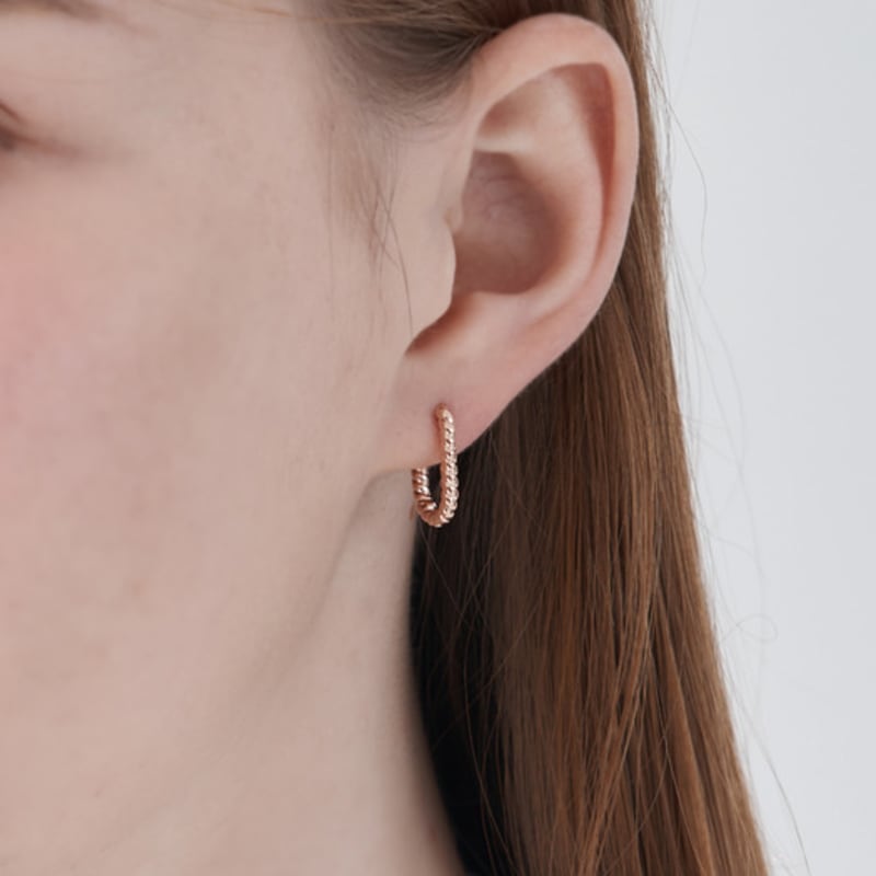 CRANNE 14K Line Square Volume Earrings C24EGP210