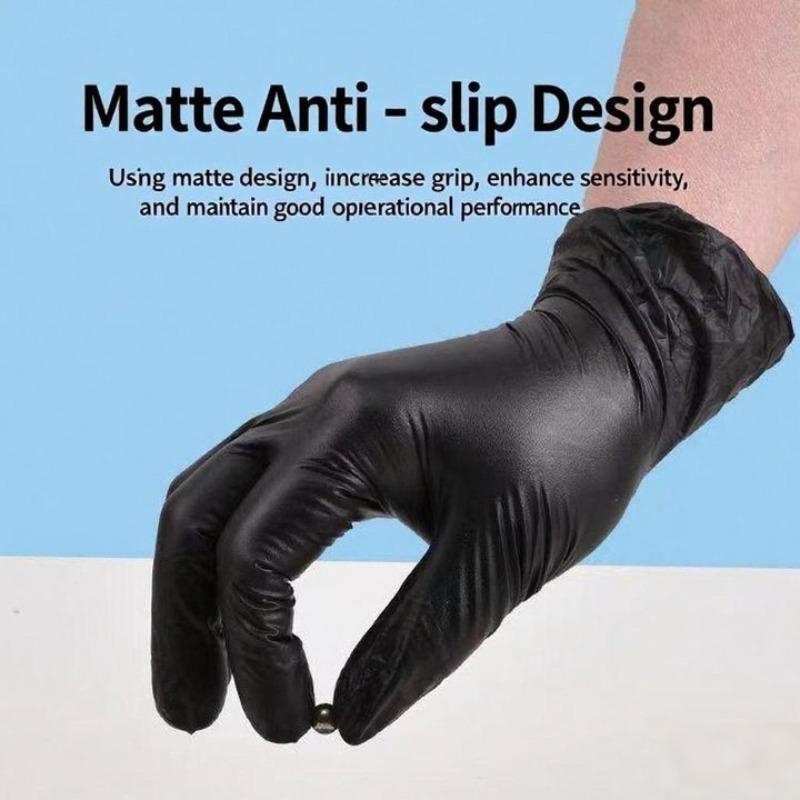 10-400pcs Disposable Rubber Glove Black Latex Free PVC Gloves Household Kitchen Cleaning Gloves for Cooking Tattoo Hair Dye 6
