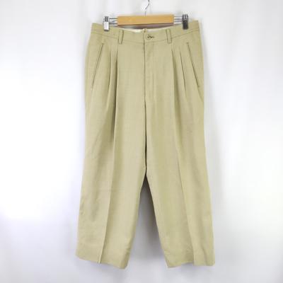 80s-90s Japan M’CWAY Cropped Trousers Mens S Inseam 60cm Beige golf(USED)