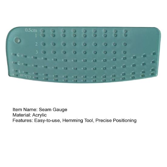 Seam Allowance Ruler Perforated Seam Gauge for Sewing Machine Hemming Quilting Ruler