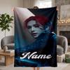 Hyunjin Custom Flannel Blankets Soft Warm Cozy Throws for Home Decor Holiday Gifts