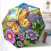 1pc Butterfly Garden Automatic Open/Close Umbrella Compact Folding Umbrella, All-Season Portable Umbrella for Women/Men F1124061