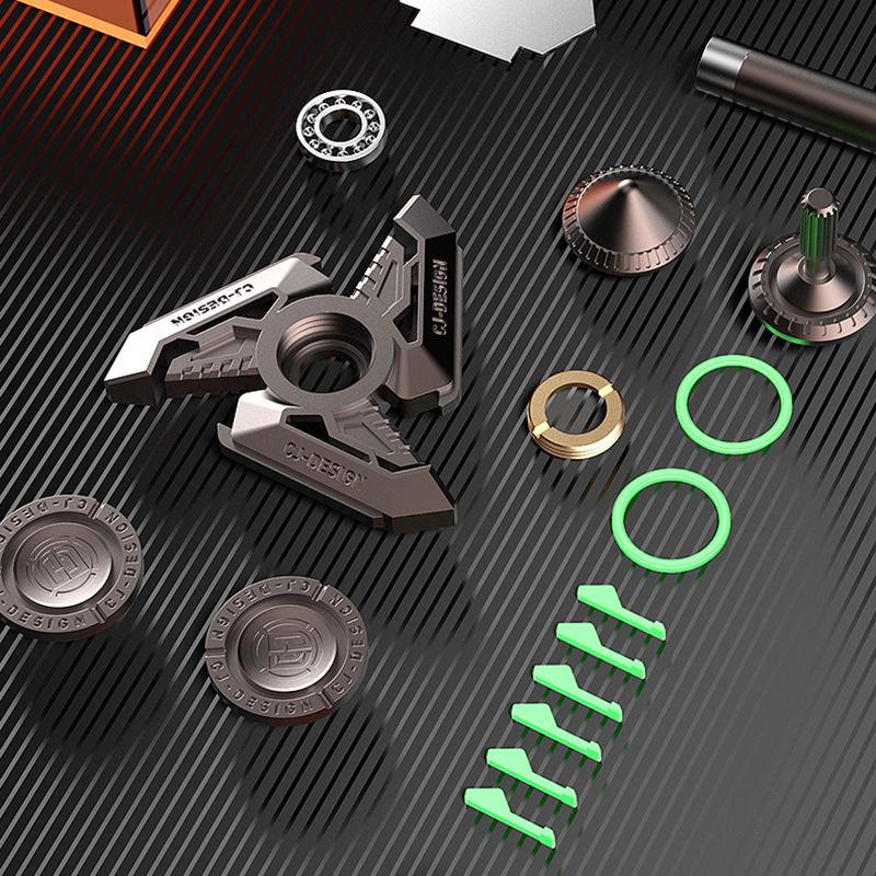 SCIONE Whirlwind Metal Fingertip Gyro DIY Luminous Adult Decompression High-end Finger Toys with Bottle Opener