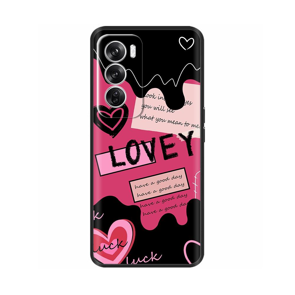 Silicone Case For OPPO Reno 12 Phone Cases Lovely Cat Cover Reno12 5G Soft Liquid Silicon Back Cover For OPPO Reno 12 Pro 5G